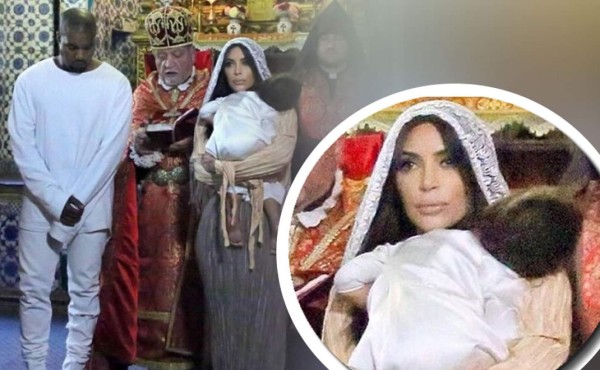 Kim Karsashian se olvida de las transparencias para el bautizo de North West